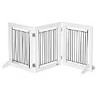 Pawhut Foldable Wooden Pet Gate for Small Dogs - White