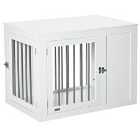 Pawhut Furniture-style Dog Crate w/ 2 Lockable Doors - For Medium Dogs