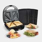 VonShef 15326RG 3-in-1 Toastie, Waffle and Panini Maker - Black