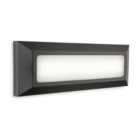 Luminosa Shine Outdoor Integrated LED Surface Mounted Wall & Step Light Rectangle Graphite IP65