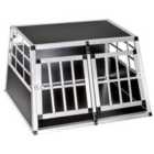 Tectake Dog Crate Double - Black/White