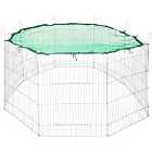 Tectake Large Rabbit Run with Safety Net - 204cm