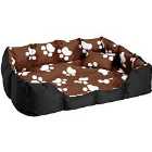 Tectake Dog Bed Made of Polyester - Brown