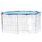Tectake Rabbit Run with Safety Net - Blue
