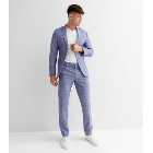 Blue Check Skinny Fit Suit Blazer
