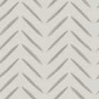 Holden Decor Brush Marks Tribal Chevron Stripe Zig Zag Feature Smooth Wallpaper Taupe 13041