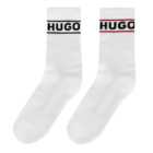 HUGO - 2 Pack Ribbed Logo Crew Socks
