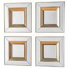 Crossland Grove Churchill Square Set Of 4 Scatter Mirrors - 360 x 360mm