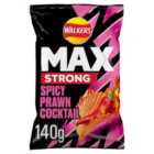 Walkers Max Strong Spicy Prawn Cocktail Sharing Crisps 140g