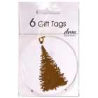Gold Christmas Tree Tags, 6pk 6 per pack