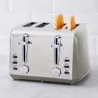 Crackled Effect 4 Slice Steeple Grey Toaster