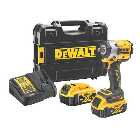 DeWalt DCF921P2T-GB 18V XR BL 1/2" Hog-Ring Compact 609Nm Impact Wrench with 2x5.0Ah Batteries