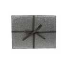 Nutmeg Home Grey & Sparkly Rectangular Faux Leather Mats 4 per pack