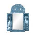 Esschert Design Louvre Mirror - Blue
