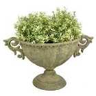 Aged Metal Aged Metal Green Urn Oval - Small