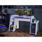Horizon 5 Gaming Desk White And Blue