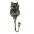 Antique Brass Owl Hooks