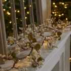 White Mistletoe Light Up Xmas Table Decoration Christmas Garland 1.5m