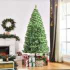 HOMCOM Indoor Christmas Tree Artificial Decoration Xmas Gift with Metal Stand 968 Tips (7FT(210CM))