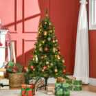 HOMCOM 4 Feet Christmas Tree Warm White LED Light Holiday Home Decoration, Green