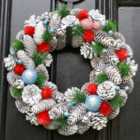 Festive Folly Xmas Winter Christmas Festive Wreath, Christmas Wreath for Front Door, Home Decoration 36cm
