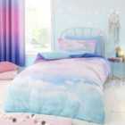 Catherine Lansfield Ombre Rainbow Clouds Duvet Cover and Pillowcase Set