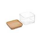 3x Square 0.5L Food Storage Box w/ Air Tight Bamboo Lid