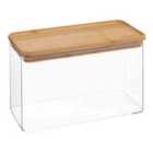 Oblong 2.0Lt Food Storage Box w/ Air Tight Sealed Bamboo Lid
