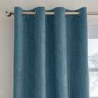 Ensley Chenille Thermal Peacock Eyelet Curtains