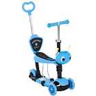 Reiten 5-in-1 Kids Kick Scooter with Removable Seat - Blue