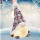 Grey Light Up Christmas Gnome Sitting Festive Plush Decoration With Bells 27cm