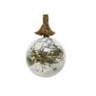 Christmas LED Globe Rope Light 30 Warm White LED In A 14cm Ball With Foliage