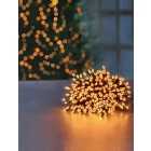 1000 LED Treebrights Vintage Gold Multi-action 25M Lit Length Green Cable