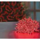 200 LED Supabrights Red Christmas String Tree Lights 16M Lit Length Clear Cable