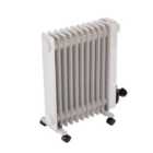 Oypla Electrical 2500W 11 Fin Portable Oil Filled Radiator Electric Heater