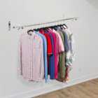 6ft Garment Clothes Rail In Chrome Plated