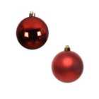 12 Red Christmas Tree Baubles