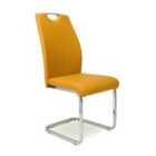 4 x Shankar Toledo Leather Effect Yellow Dining Chairs