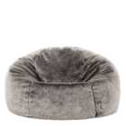 icon Kenai Classic Faux Fur Bean Bag Chair Arctic Wolf Grey