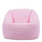 icon Kids Teddy Bear Armchair Bean Bag Light Pink Childrens Bean Bags