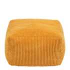icon Theo Corduroy Bean Bag Pouffe Ochre Yellow Footstool Bean Bags