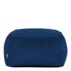 icon Amara Velvet Bean Bag Pouffe Navy Blue