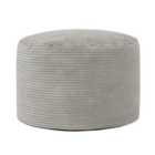 icon Frankie Corduroy Bean Bag Pouffe Grey Large Cord Footstools