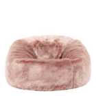icon Kids Classic Faux Fur Bean Bag Chair Light Pink Bean Bags for Children
