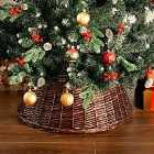 Livingandhome Wicker Christmas Tree Skirt - 33/45Cm