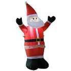 Bon Noel Inflatable 1.2m Tall Santa Claus Xmas Decoration with LED Lights