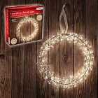 Christmas Workshop 38cm 100 LED Crystal Gem Wreath Light - Warm White