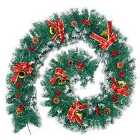Livingandhome 2.7M Spruced Artificial Lighted Christmas Garland