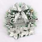 Livingandhome Silver Christmas Wreath With Mixed Decoration
