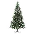 Bon Noel 6ft Snow-Flocked Green Artificial Christmas Tree with Red Berries